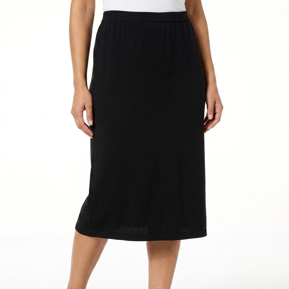 Jones New York Collection Pencil Knee Length Stretch Skirt Women Size L
